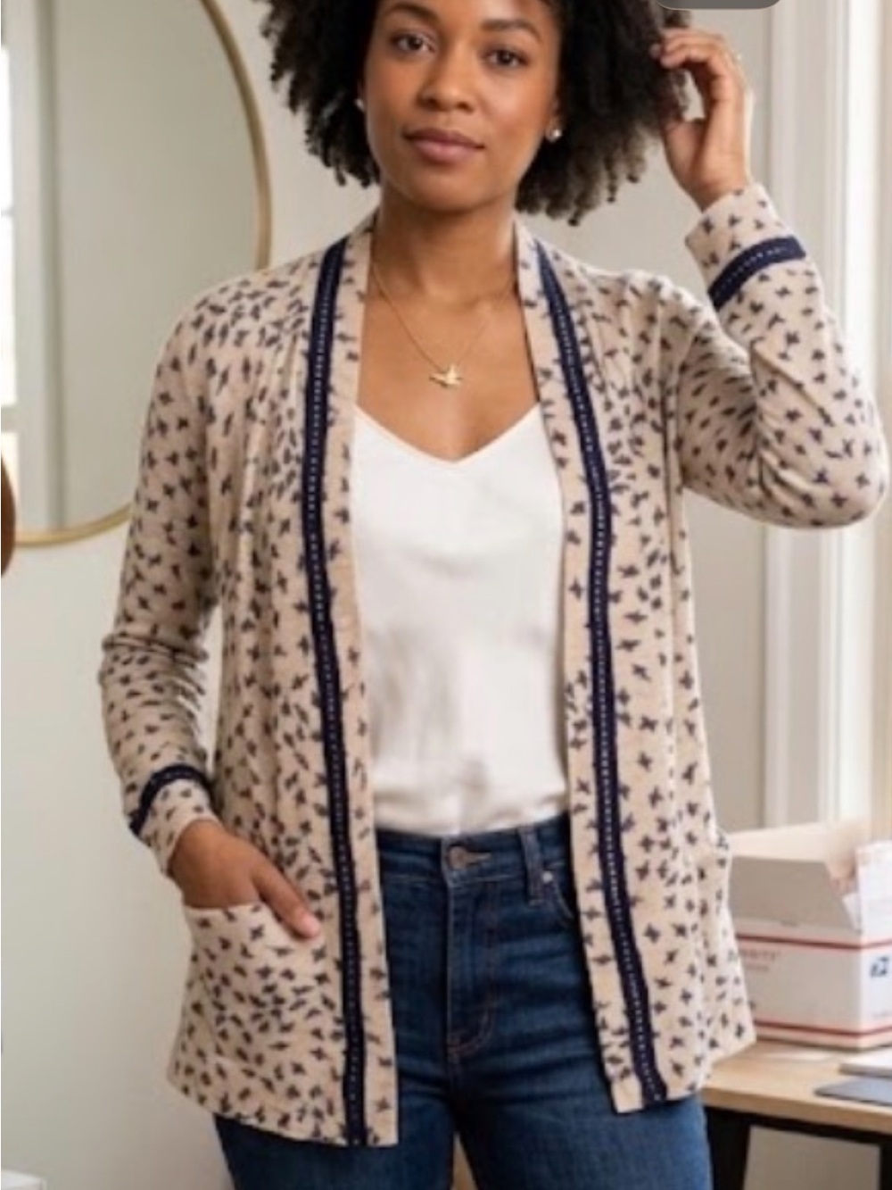 Anthropologie Sparrow Soft merino Wool Cardigan XS Small open front Fairycore